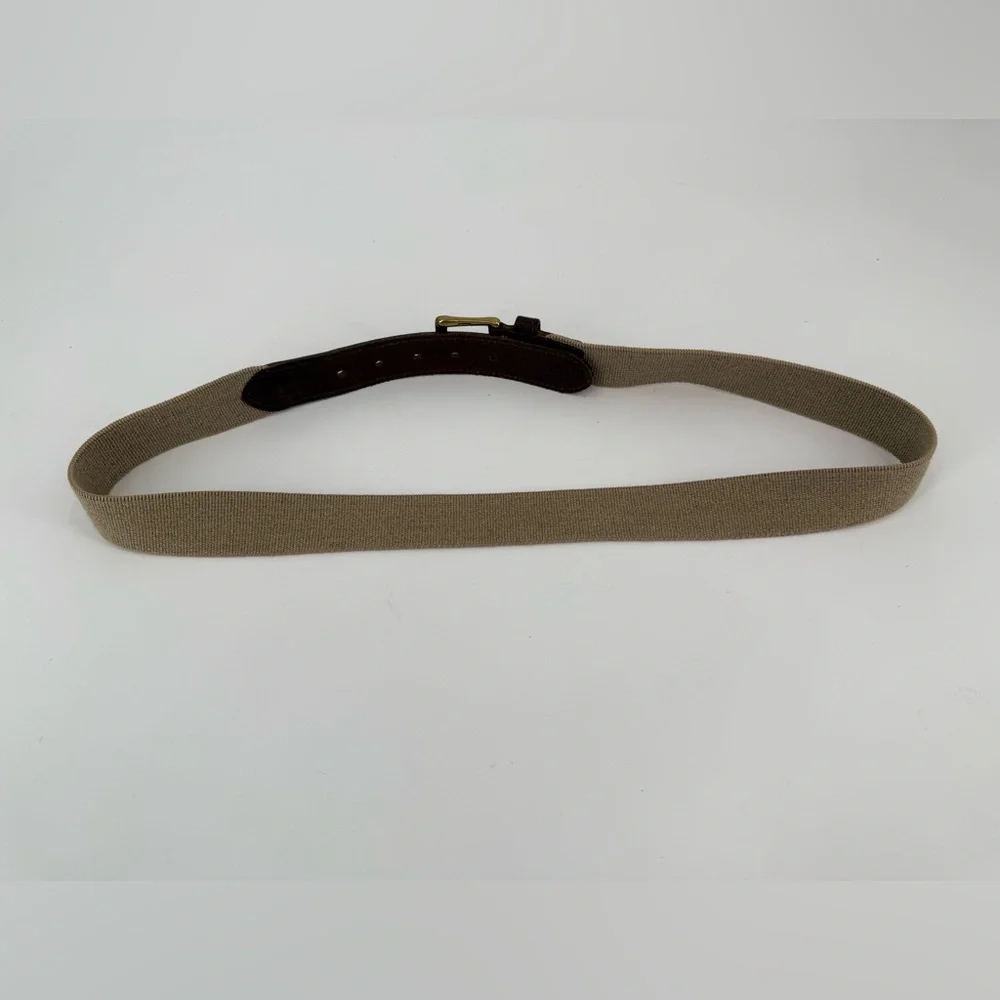 Vintage Eddie Bauer Stretchy & Leather Belt 38/40‎